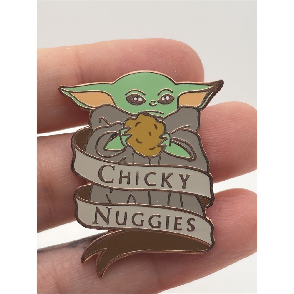 Star Wars Baby Yoda Grogu Chicky Nuggies Funny Lapel Hat Pin